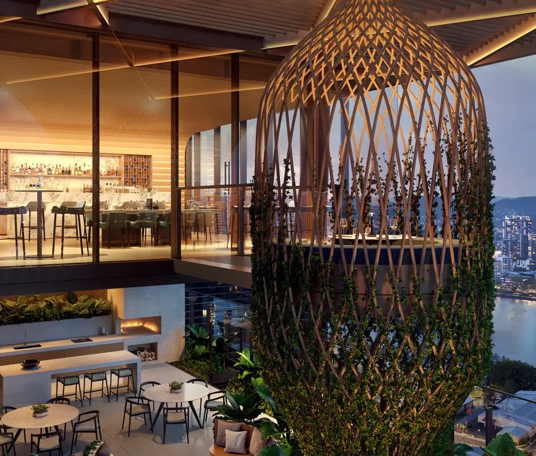 PAIDD - Australia Real Estate Investments. Our exclusive properties in Sydney, Melbourne, Brisbane showcases sophisticated urban living with a luxury home feel and overseen by locally and internationally-renowned property developers such as Aria property group. Introducing Upper house apartments in the center of Brisbane's prestige south bank. Dramatic architectural features inspired by Queensland's Moreton Bay fig tree create an evocative design statement incorporating dancing balconies, architectural ribbons and Australia’s first double-storey rooftop club. 66 Hope St, South Brisbane QLD 4101